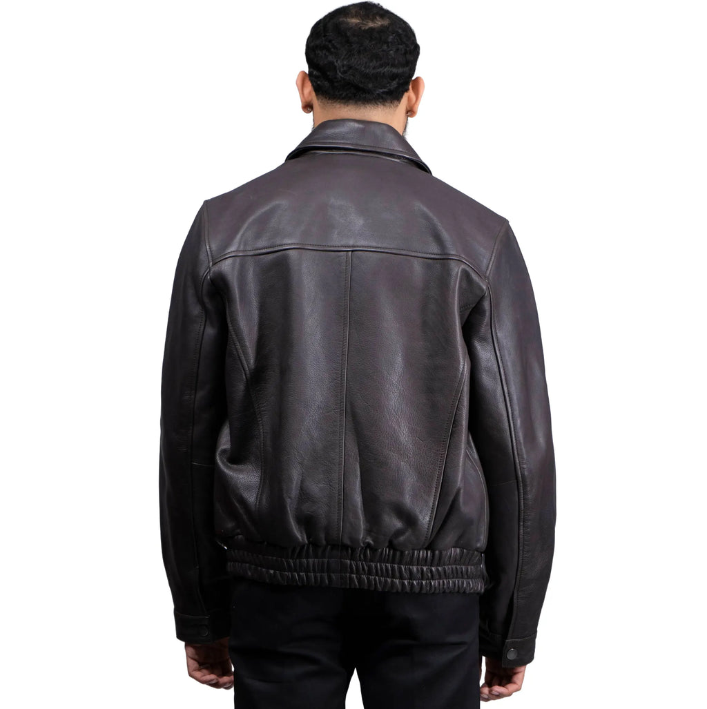 Classic Leather Bomber Jacket