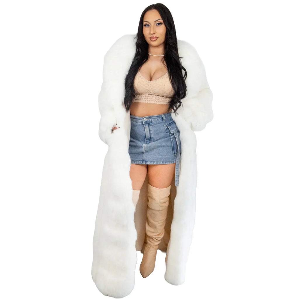 Women's Full Length Full Skin Fox Coat