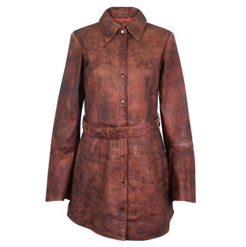 3/4 Strapped Lambskin Coat