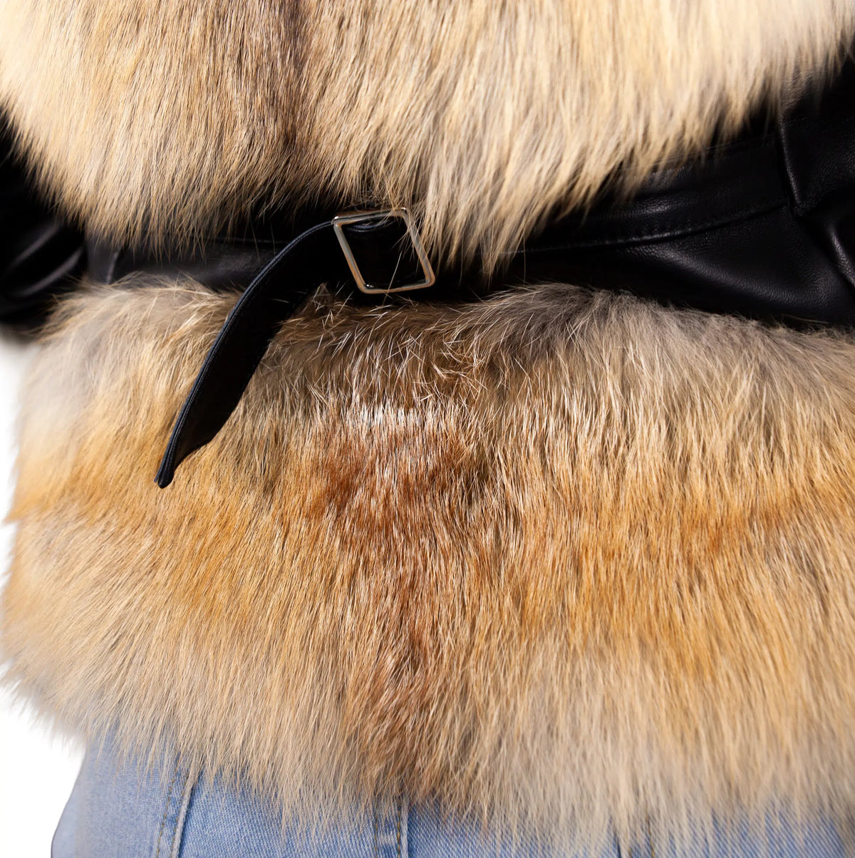 Fox Fur Leather Jacket