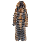 4 in 1 Fox Fur Coat With Removable Hood, Sleeves and Body