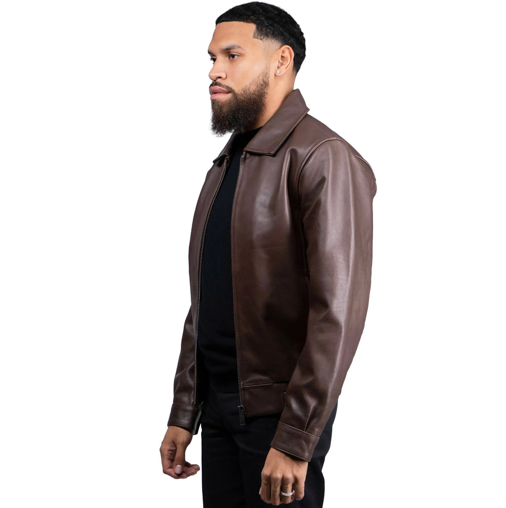 Classic Leather Bomber Jacket