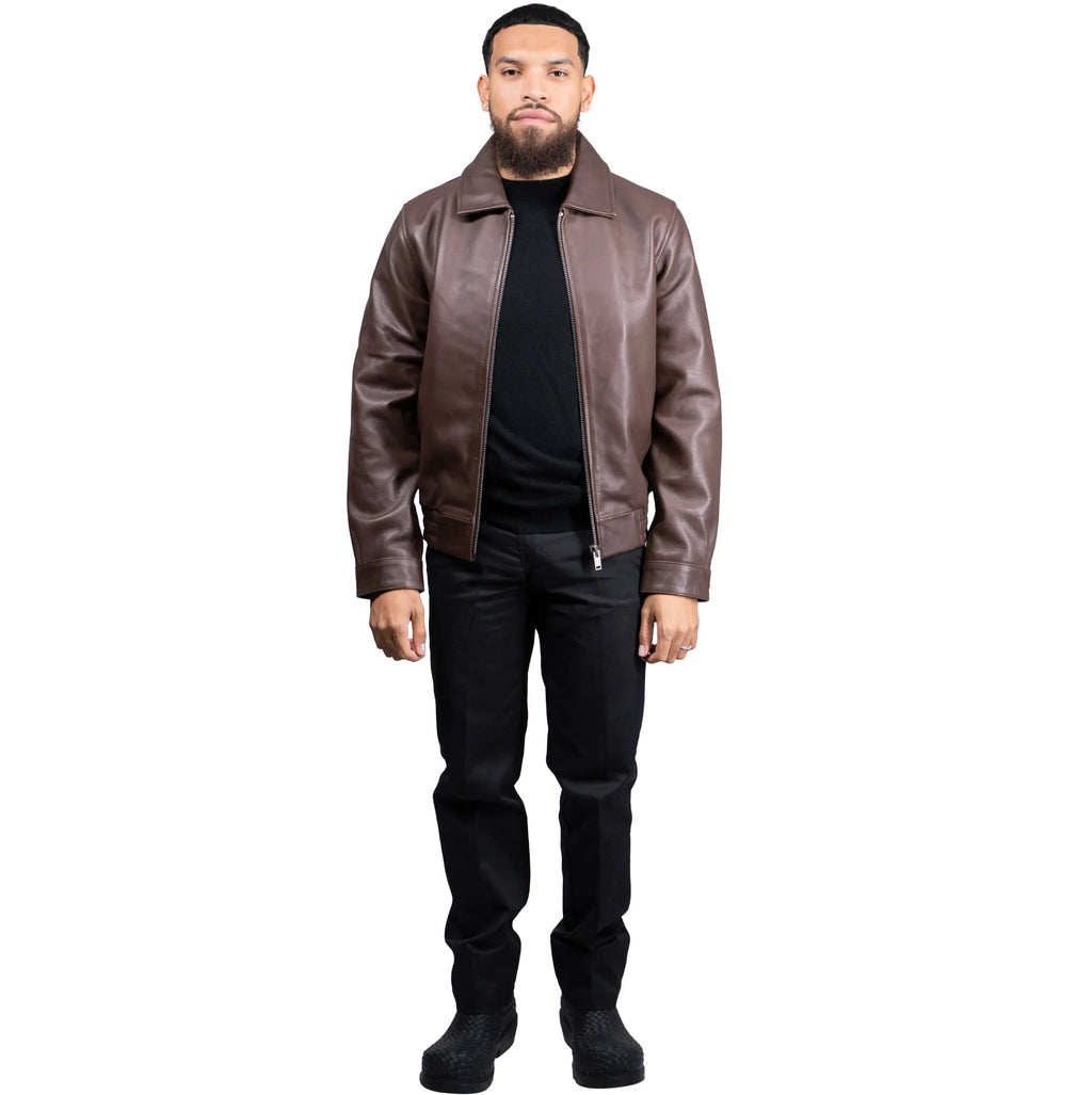 Classic Leather Bomber Jacket