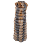 4 in 1 Fox Fur Coat With Removable Hood, Sleeves and Body
