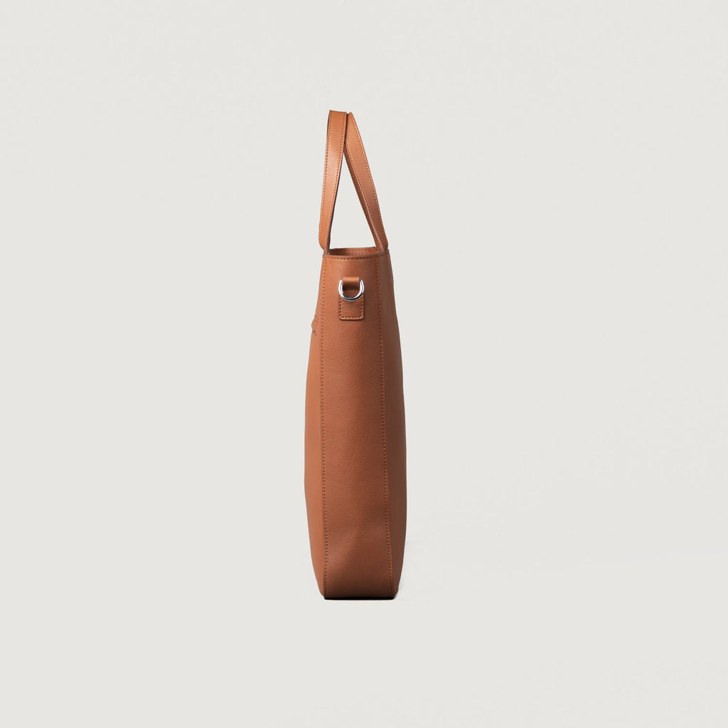 The Poet Brown Leather Tote Bag