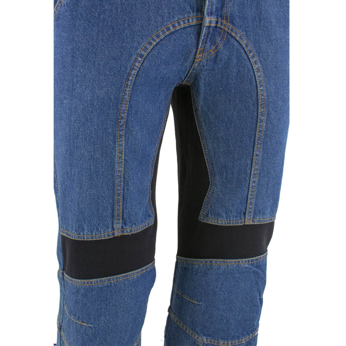 Milwaukee Leather Men's Armored Classic Fit Blue Denim Motorcycle Racing Style Pants - MDM5015