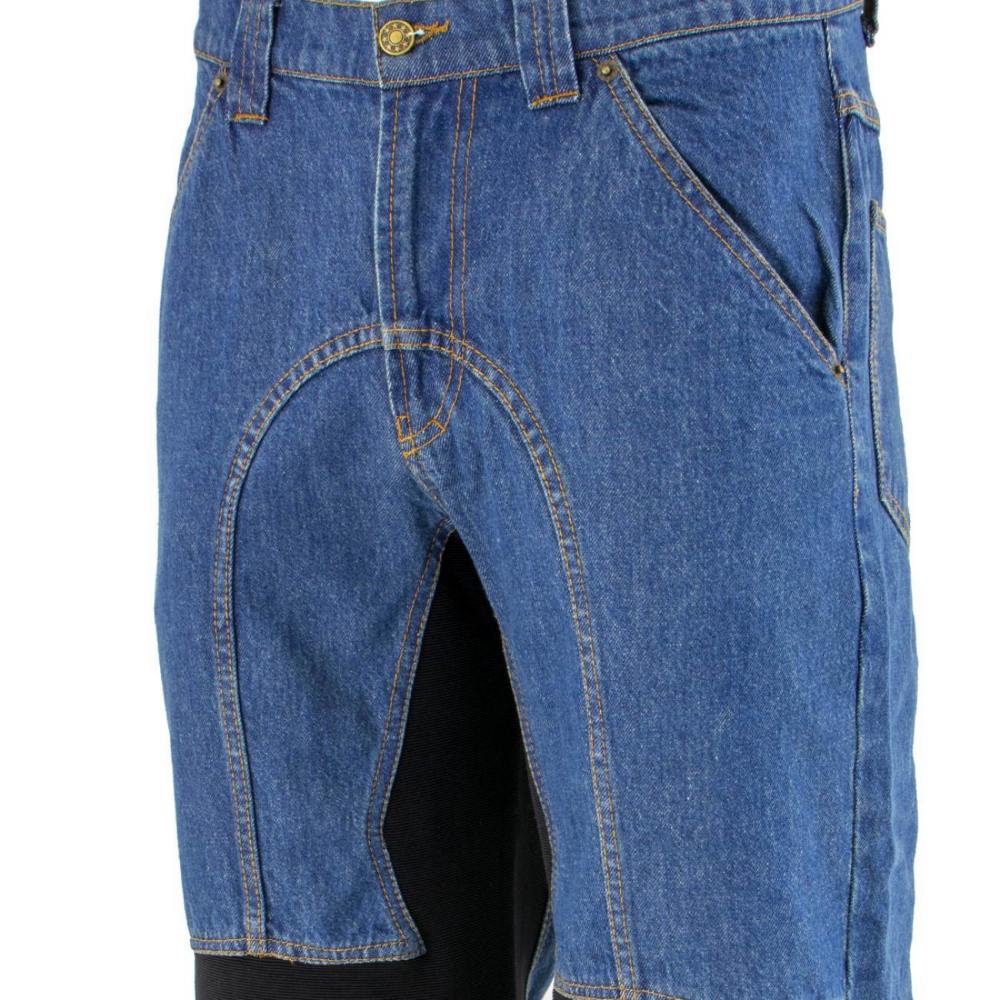 Milwaukee Leather Men's Armored Classic Fit Blue Denim Motorcycle Racing Style Pants - MDM5015