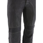 Milwaukee Leather Men's Armored Classic Fit Black Denim Motorcycle Racing Style Pants - MDM5014