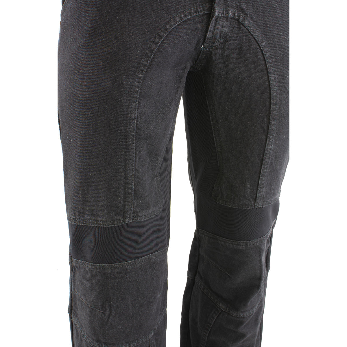 Milwaukee Leather Men's Armored Classic Fit Black Denim Motorcycle Racing Style Pants - MDM5014