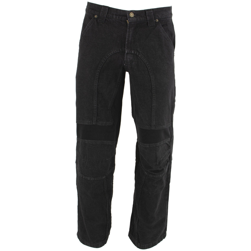 Milwaukee Leather Men's Armored Classic Fit Black Denim Motorcycle Racing Style Pants - MDM5014