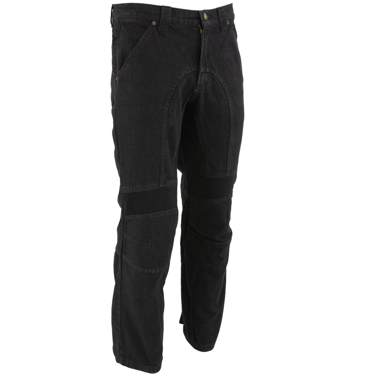 Milwaukee Leather Men's Armored Classic Fit Black Denim Motorcycle Racing Style Pants - MDM5014