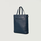 The Poet Midnight Blue Leather Tote Bag