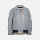 Women's Grey RAF Aviator Sheepskin Shearling Leather Jacket