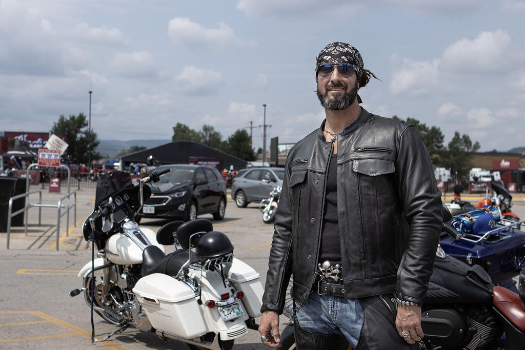Hot Leathers Men's Lockstep Leather Motorcycle Jacket - JKM1028