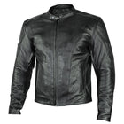 Milwaukee Leather Men's Premium Black Leather Motorcycle Riders Jacket with CE Armor Protection - LKM17003