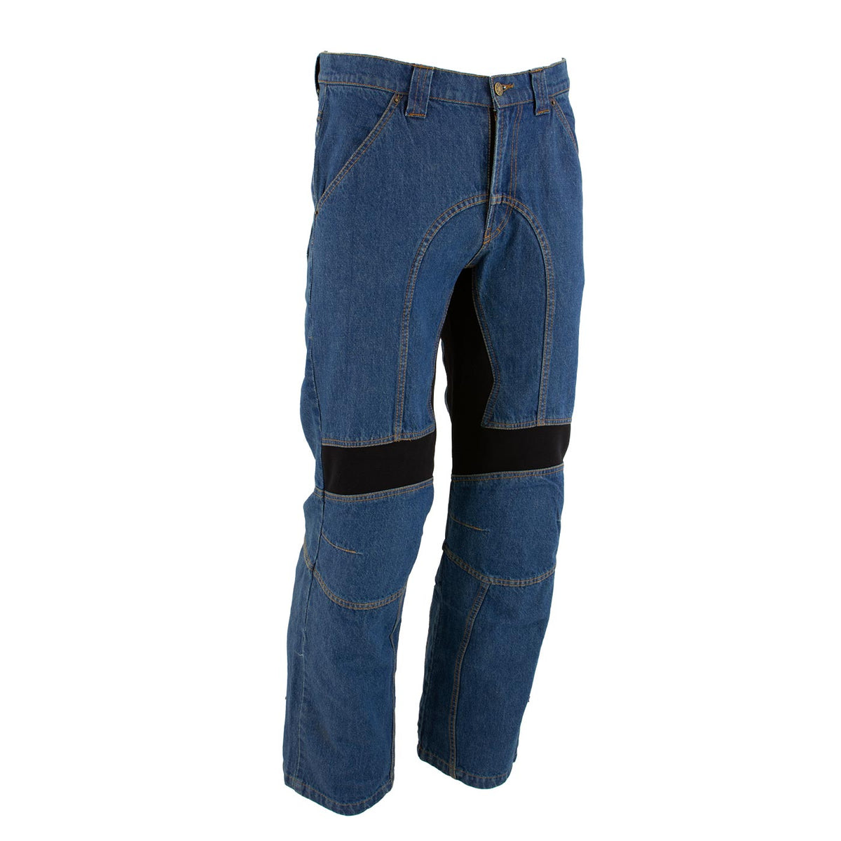 Milwaukee Leather Men's Armored Classic Fit Blue Denim Motorcycle Racing Style Pants - MDM5015