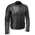 Milwaukee Leather USA MADE MLJKM5002 Men's Black Air Stream Vented Premium Leather Motorcycle Jacket with Side Laces