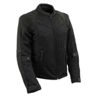 Milwaukee Leather Women's Be Cool Black Textile Motorcycle Jacket w/ CE Armor - MPL22705