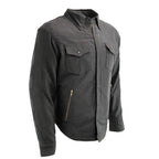 Milwaukee Leather Men’s Splitline Phantom 2-Tone CE Armored Protective Flannel - Kevlar® Reinforced - MPM1670
