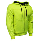 Milwaukee Leather Men's Neon-Green Streetguard Riding Hoodie - Aramid Reinforced with CE Shoulder and Elbow Armor - MPM1772