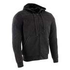 Milwaukee Leather Men's Black Streetguard Riding Hoodie - Aramid Reinforced with CE Shoulder and Elbow Armor - MPM1788