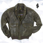 Men's Vintage Leather Jacket 100 Mission A-2 Pilot’s Jacket