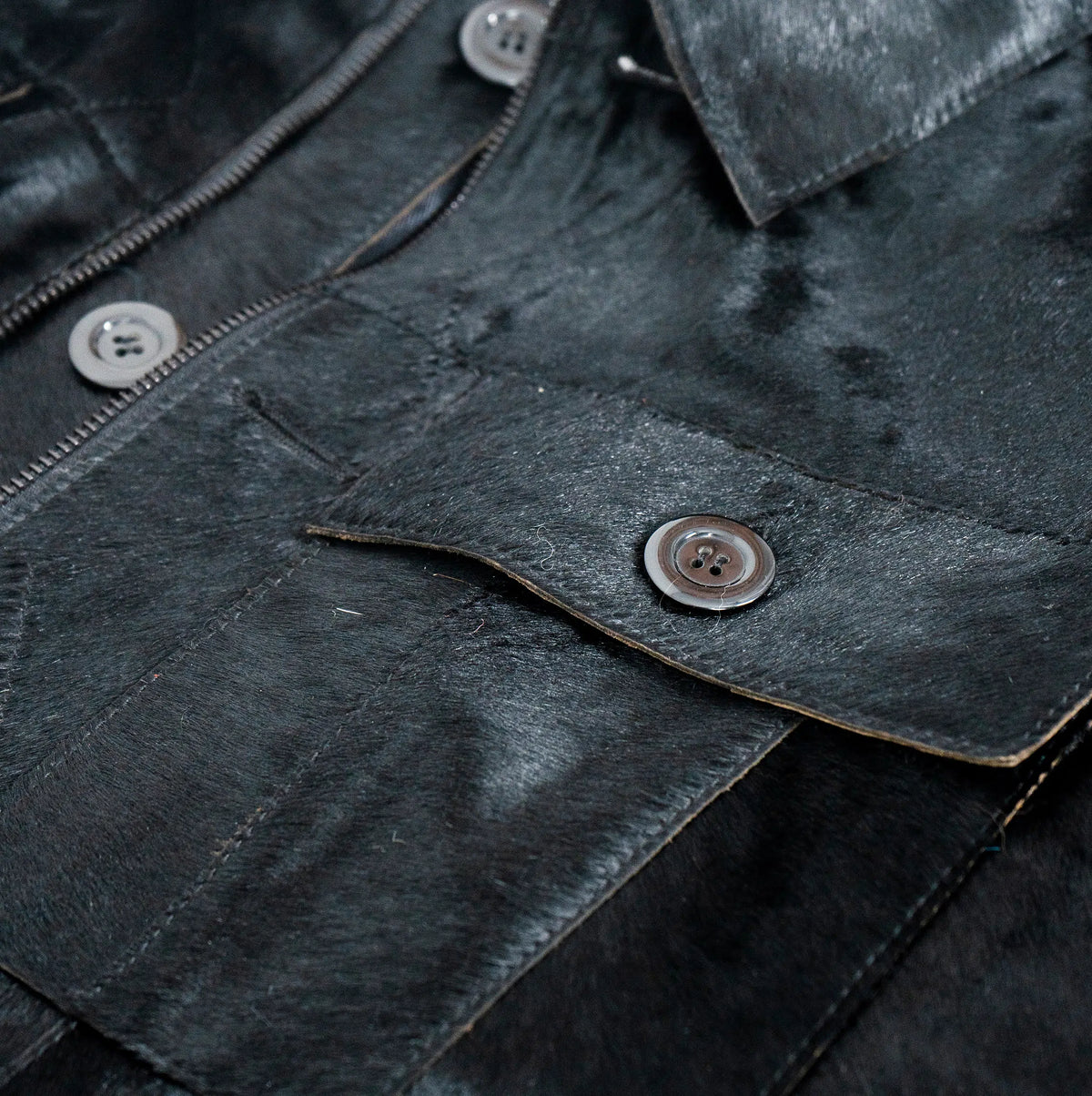 Pony Skin Trucker Jacket