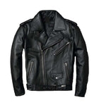 Mens Black Cafe Racer Leather Jacket Quilted Jacket