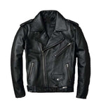 Mens Black Cafe Racer Leather Jacket Quilted Jacket