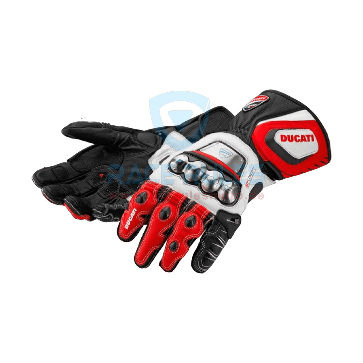 Ducati Corse Leather Motorcycle Gloves