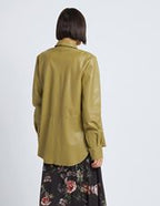 Leather L/Sleeve Overshirt 100% leather shirt