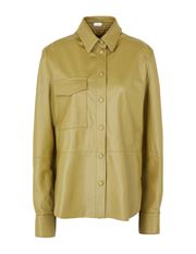 Leather L/Sleeve Overshirt 100% leather shirt