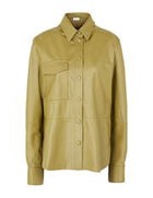 Leather L/Sleeve Overshirt 100% leather shirt