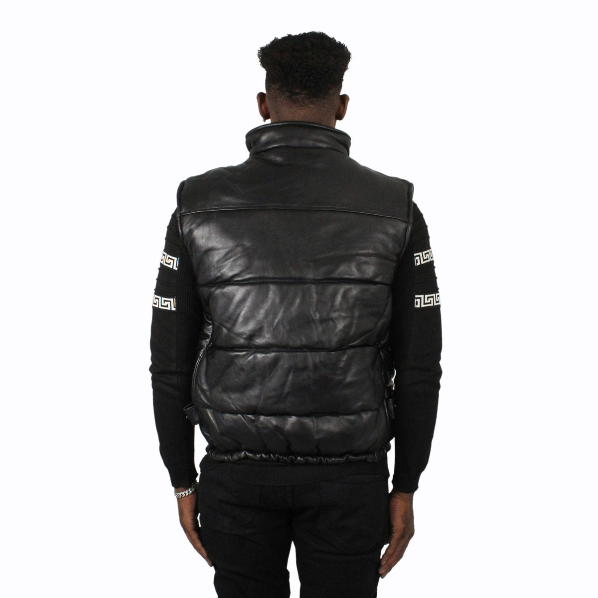Leather Goose Bubble Vest