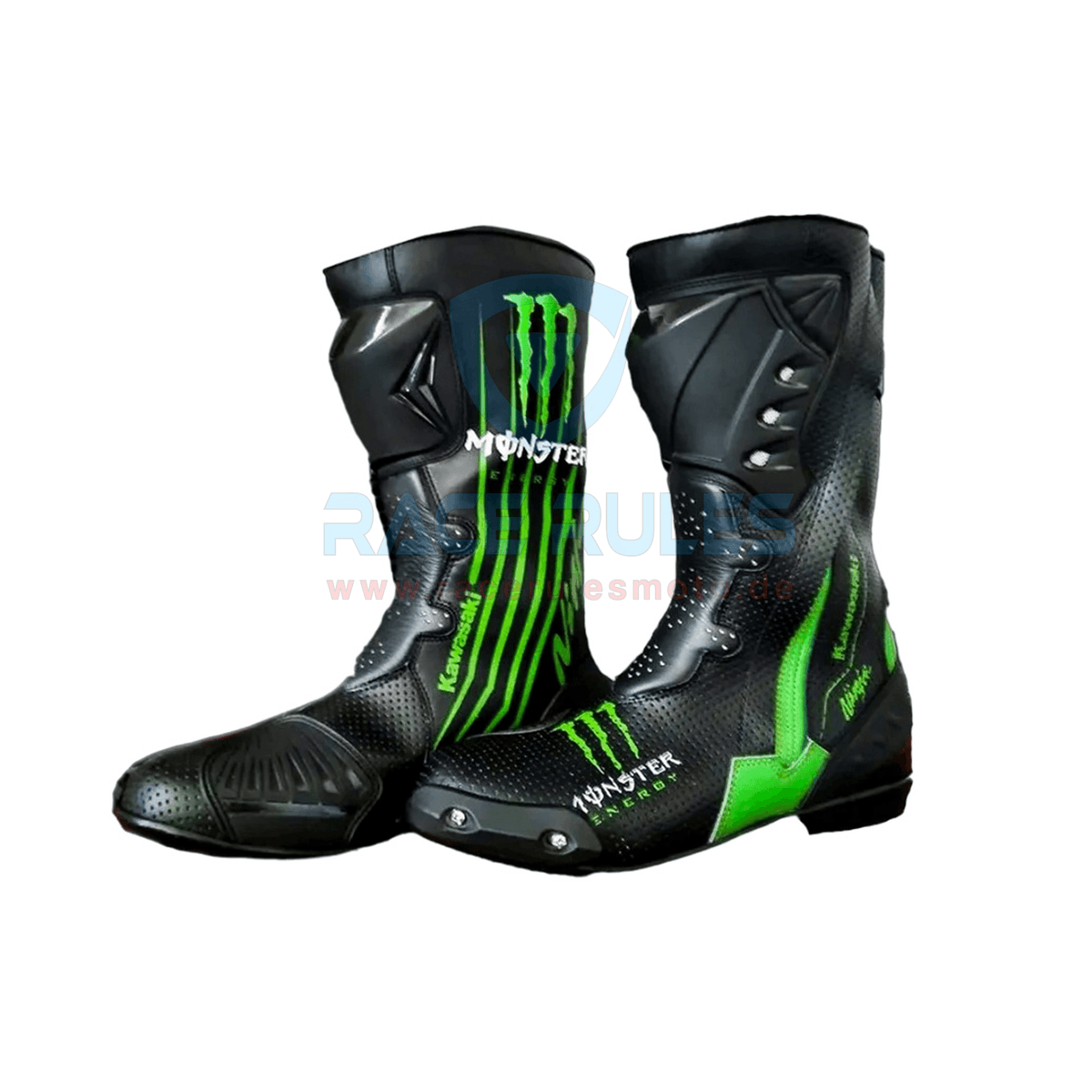 Kawasaki Ninja Monster Leather Motorcycle Boots
