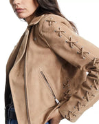 Suede Biker Jacket