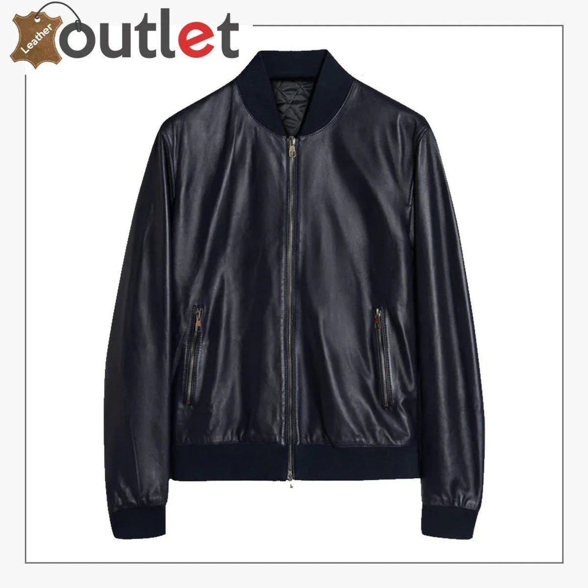 Men Oxford Blue Bomber Jacket