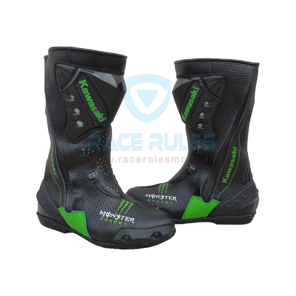 Kawasaki Ninja Monster Leather Motorcycle Boots