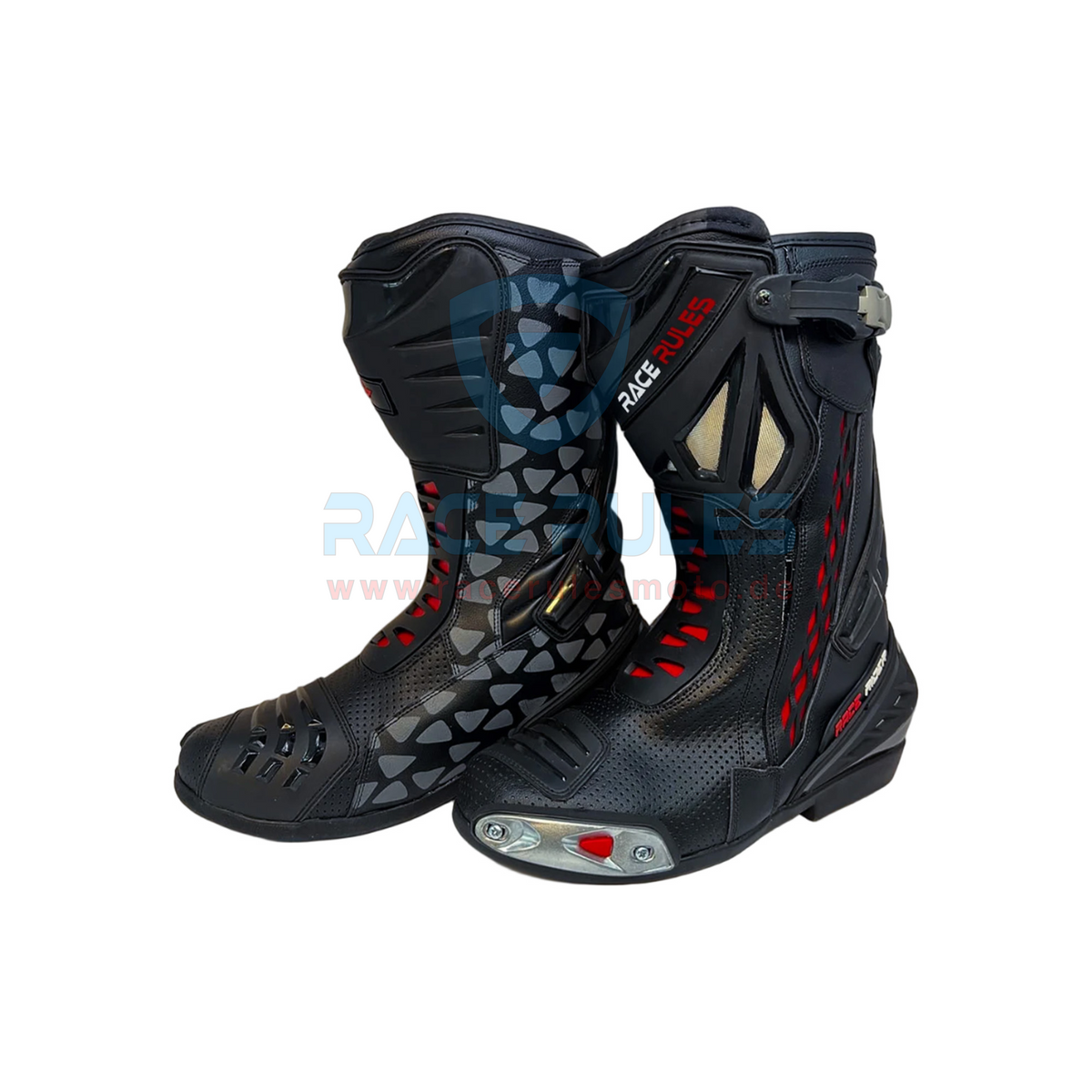 RaceRules Motorcycle Racing Boots – Sportbike Track Boots with Ankle Protection & Ventilation
