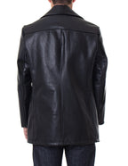 Leather Naval Pea Coat