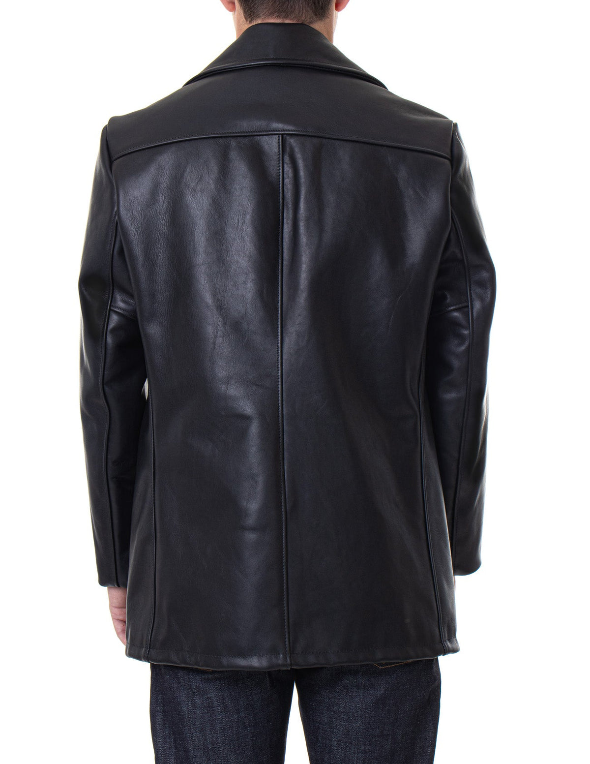 Leather Naval Pea Coat