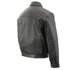 Milwaukee Leather LKM1704 Men's Classic Aviator Style Bomber Black Leather Fashion Coat Jacket