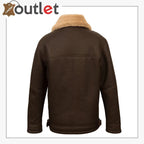 Men Brown Pilot Shearling Jacket