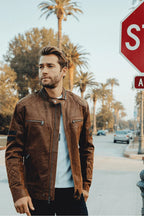 Denver Men’s Brown Flavor Leather Jacket