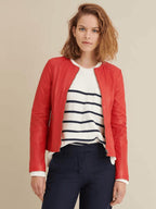 Women’s Red Real Leather Jacket
