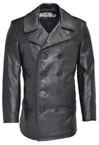Leather Naval Pea Coat