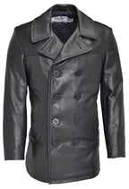 Leather Naval Pea Coat