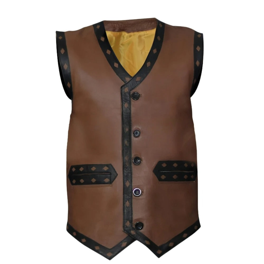 Warriors Skull Leather Vest