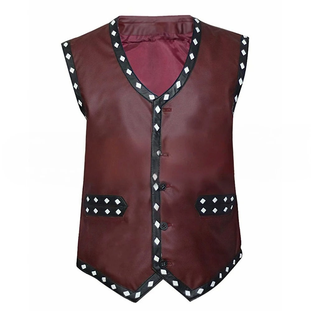 Warriors Skull Leather Vest