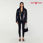 Plus Size Oversized Vogue Visage Premium Leather Jacket